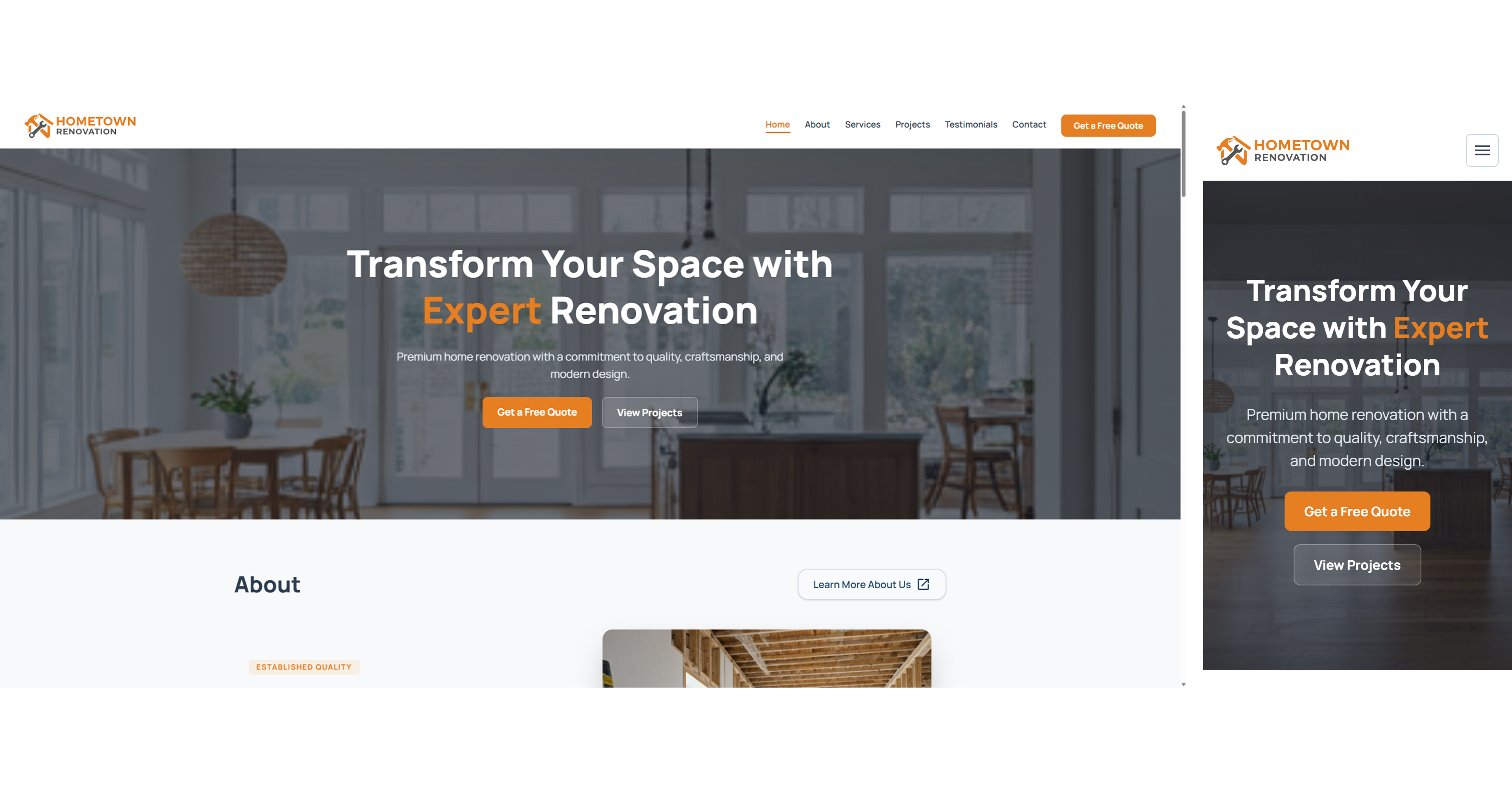 Hometown Renovation Website