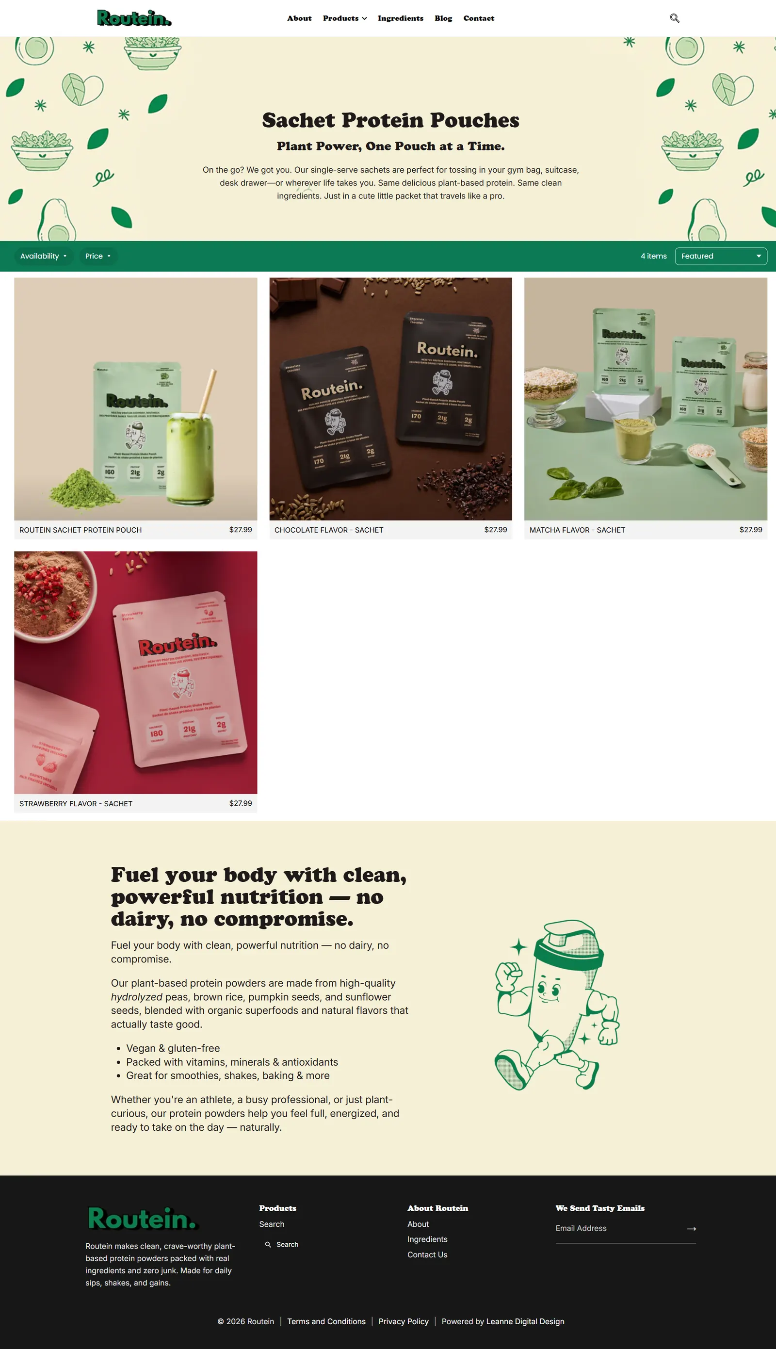 수정 전 Sachets 컬렉션 화면